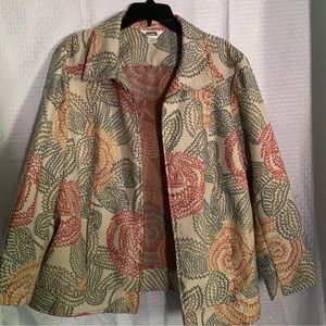 CJ Banks lightweight jacket with floral design